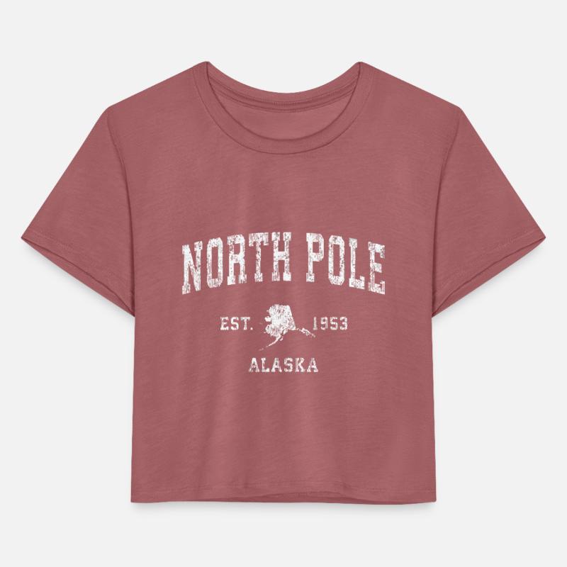North Pole Alaska Ak Vintage Athletic Sports Desig