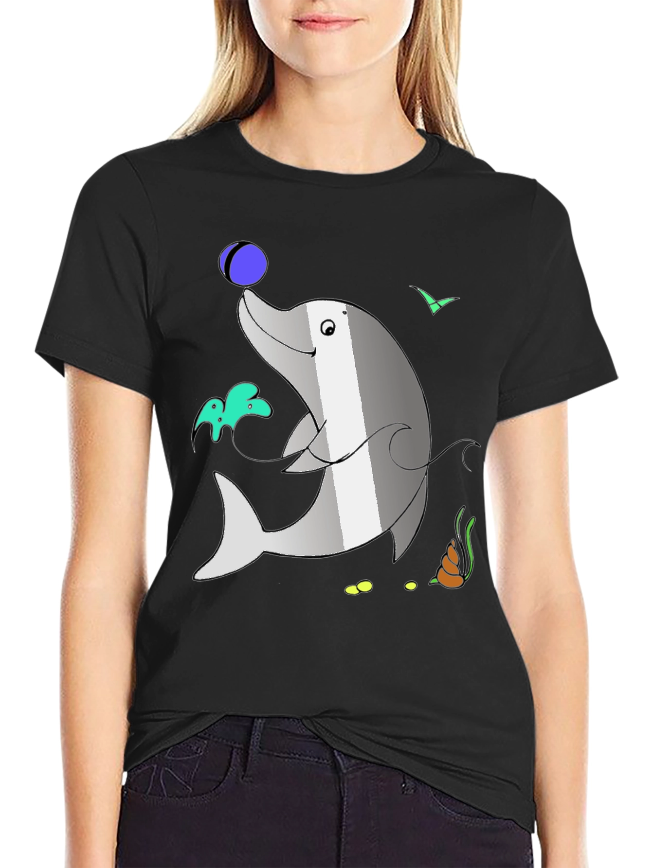 Dolphin Ball T-Shirt - Fun Aquatic Design