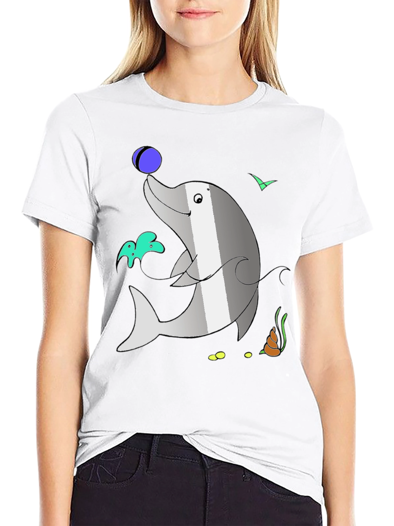 Dolphin Ball T-Shirt - Fun Aquatic Design