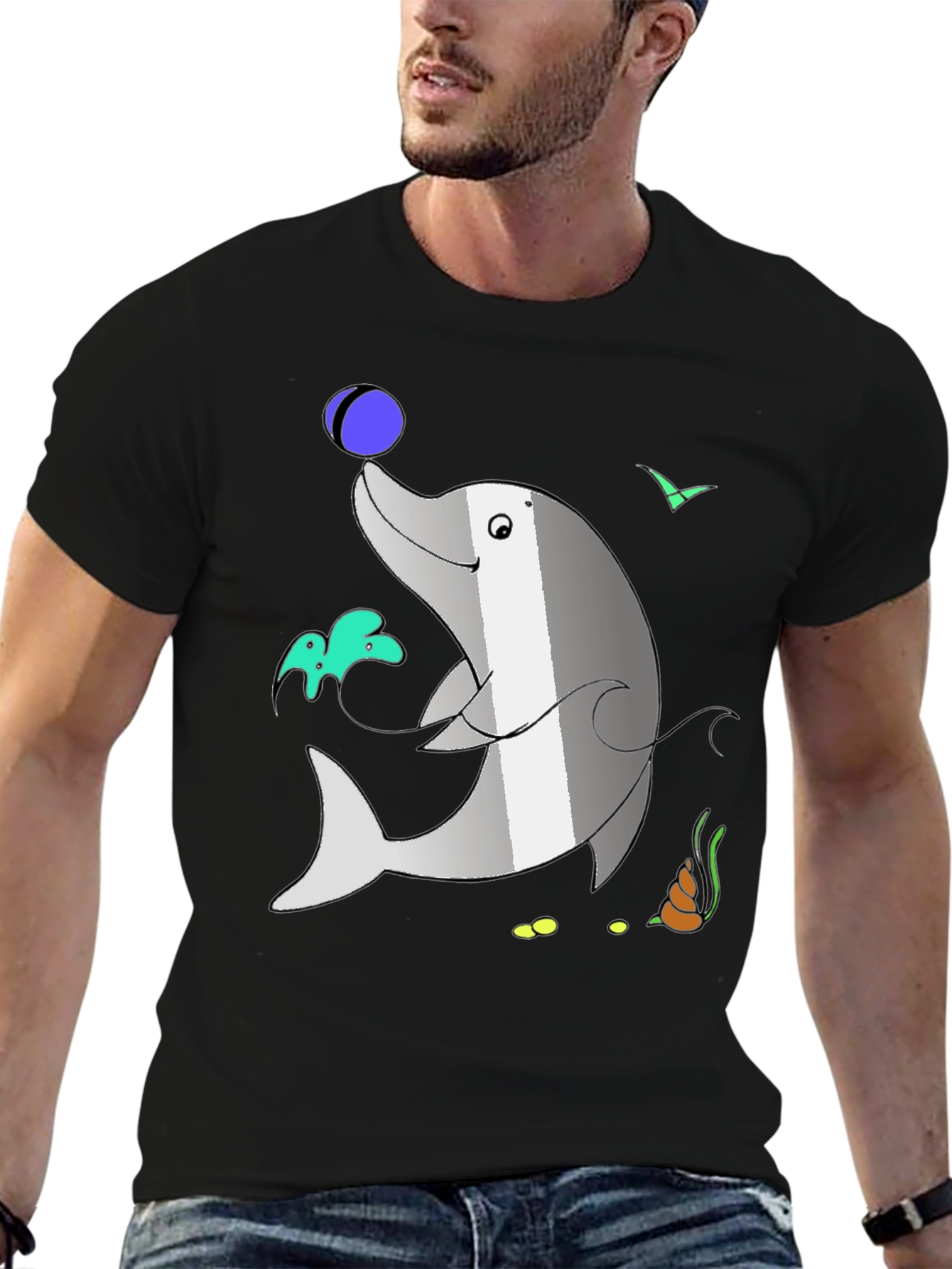 Dolphin Ball T-Shirt - Fun Aquatic Design