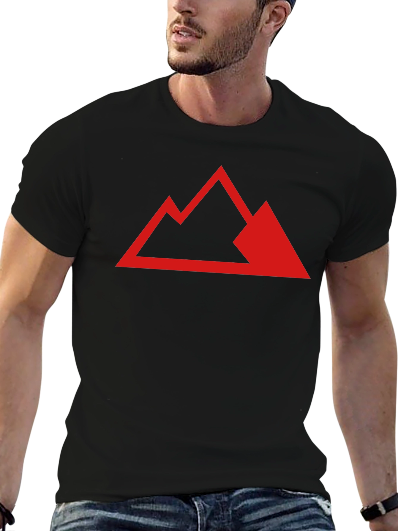 Red Mountain Graphic Black T-Shirt
