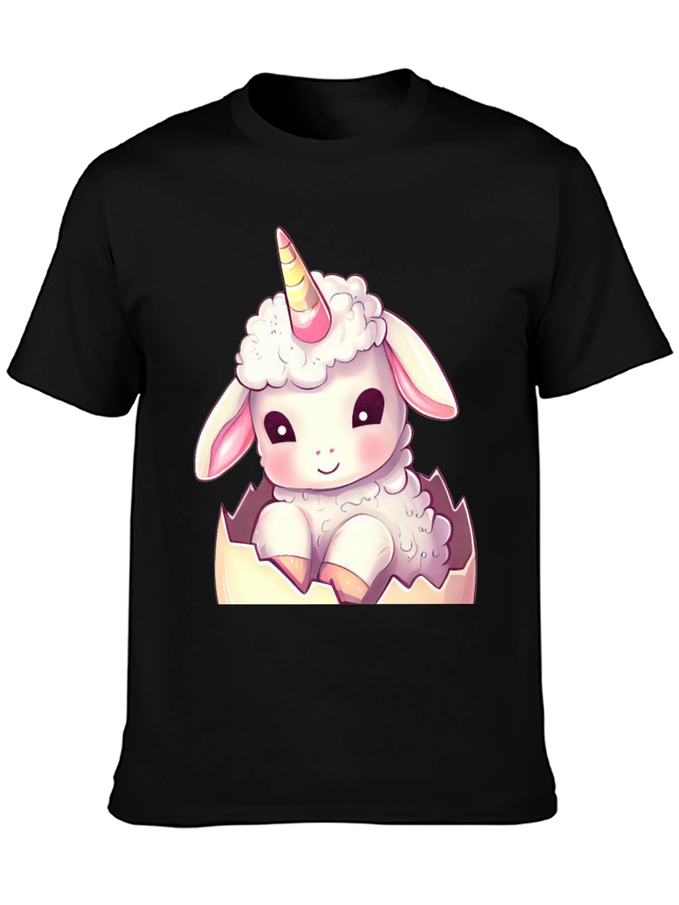 Cute Unicorn Sheep in Eggshell T-Shirt