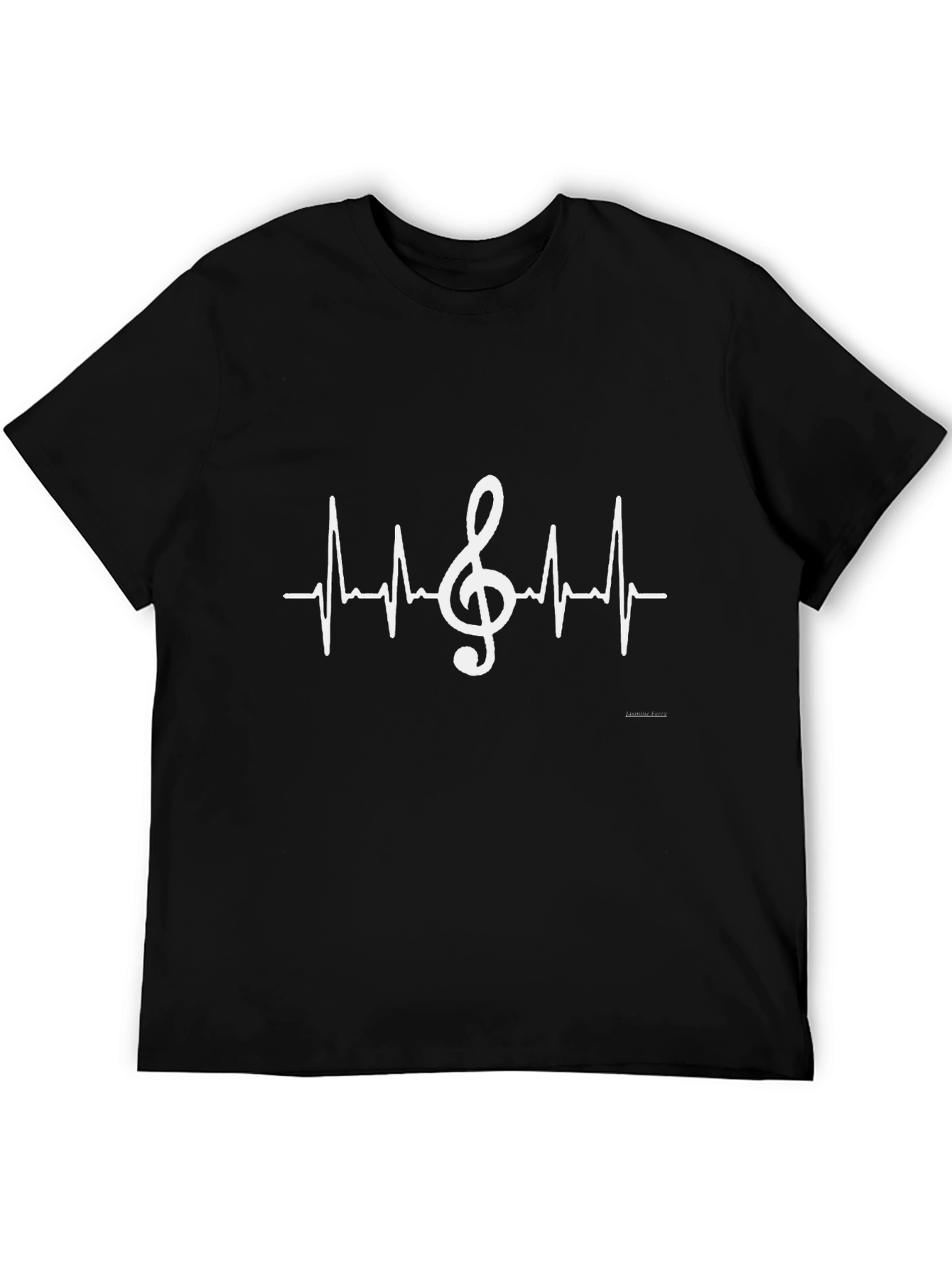 Musical Heartbeat T-Shirt - Black