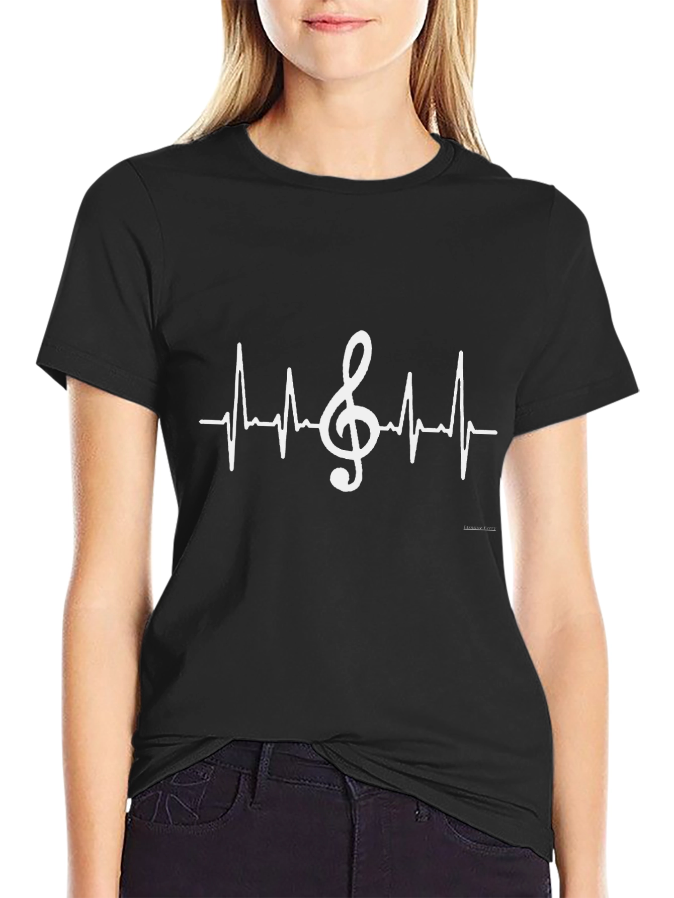 Musical Heartbeat T-Shirt - Black