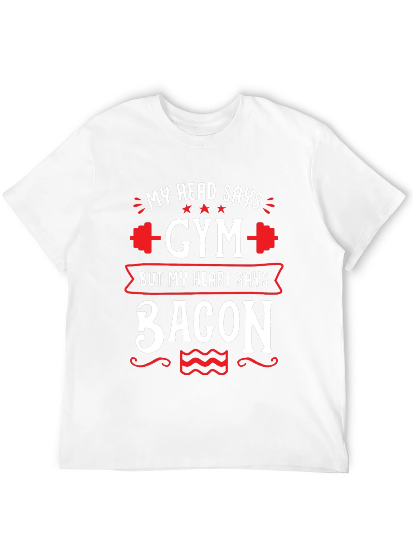 Gym vs. Bacon Graphic Tee - Funny Fitness Shirt