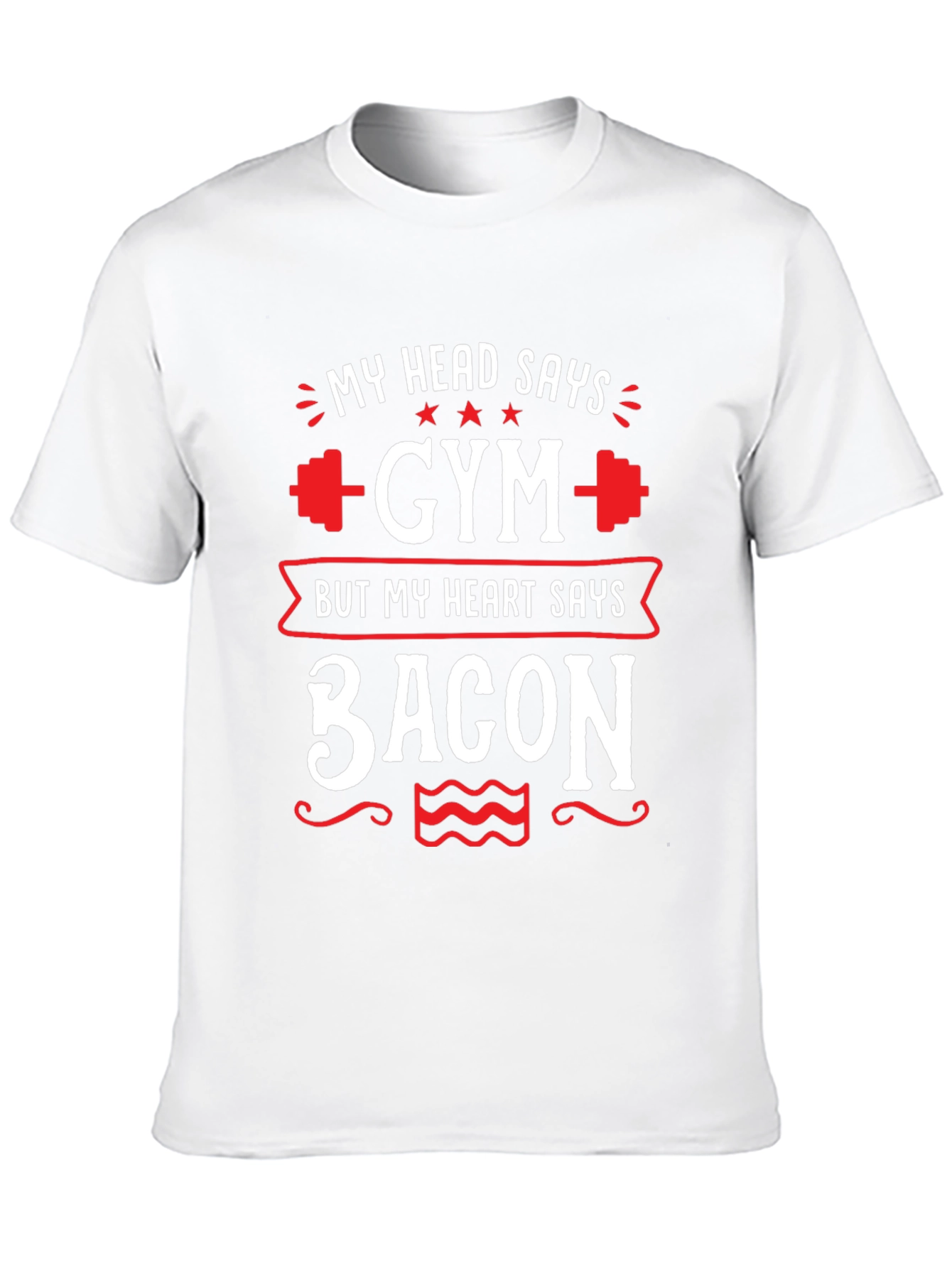 Gym vs. Bacon Graphic Tee - Funny Fitness Shirt