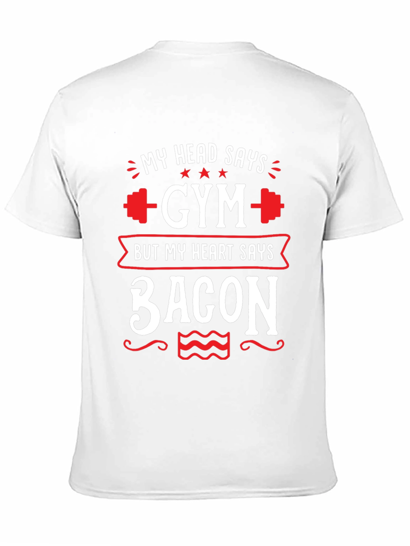 Gym vs. Bacon Graphic Tee - Funny Fitness Shirt