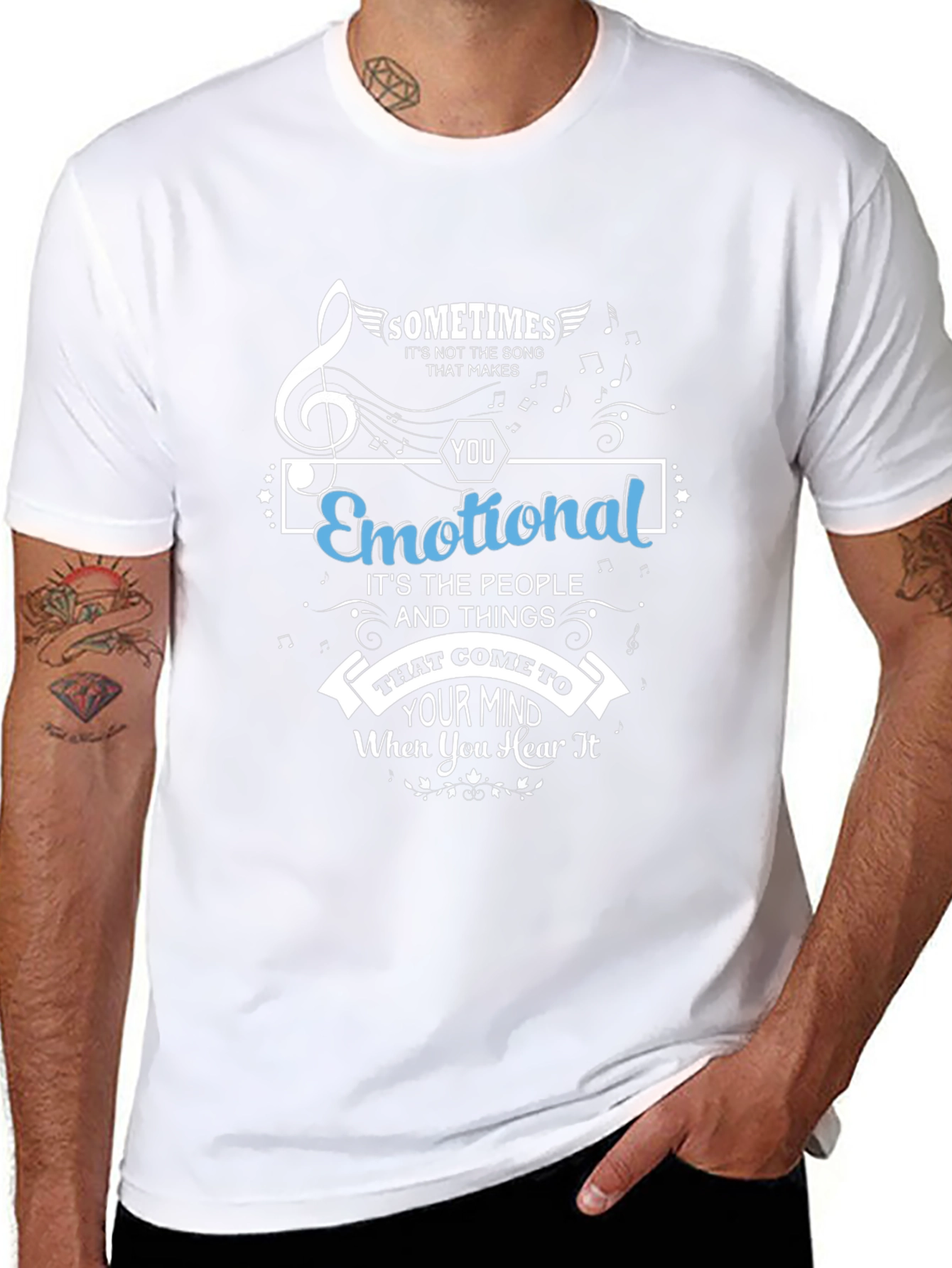 Emotional Song Black Graphic T-Shirt
