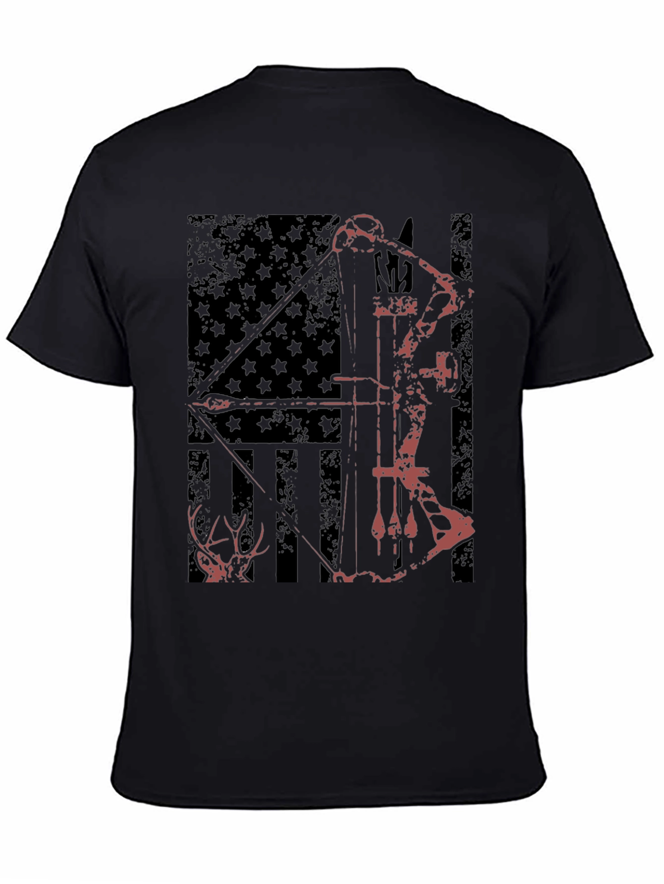 Hunting Bow & Arrow USA Flag Graphic Tee