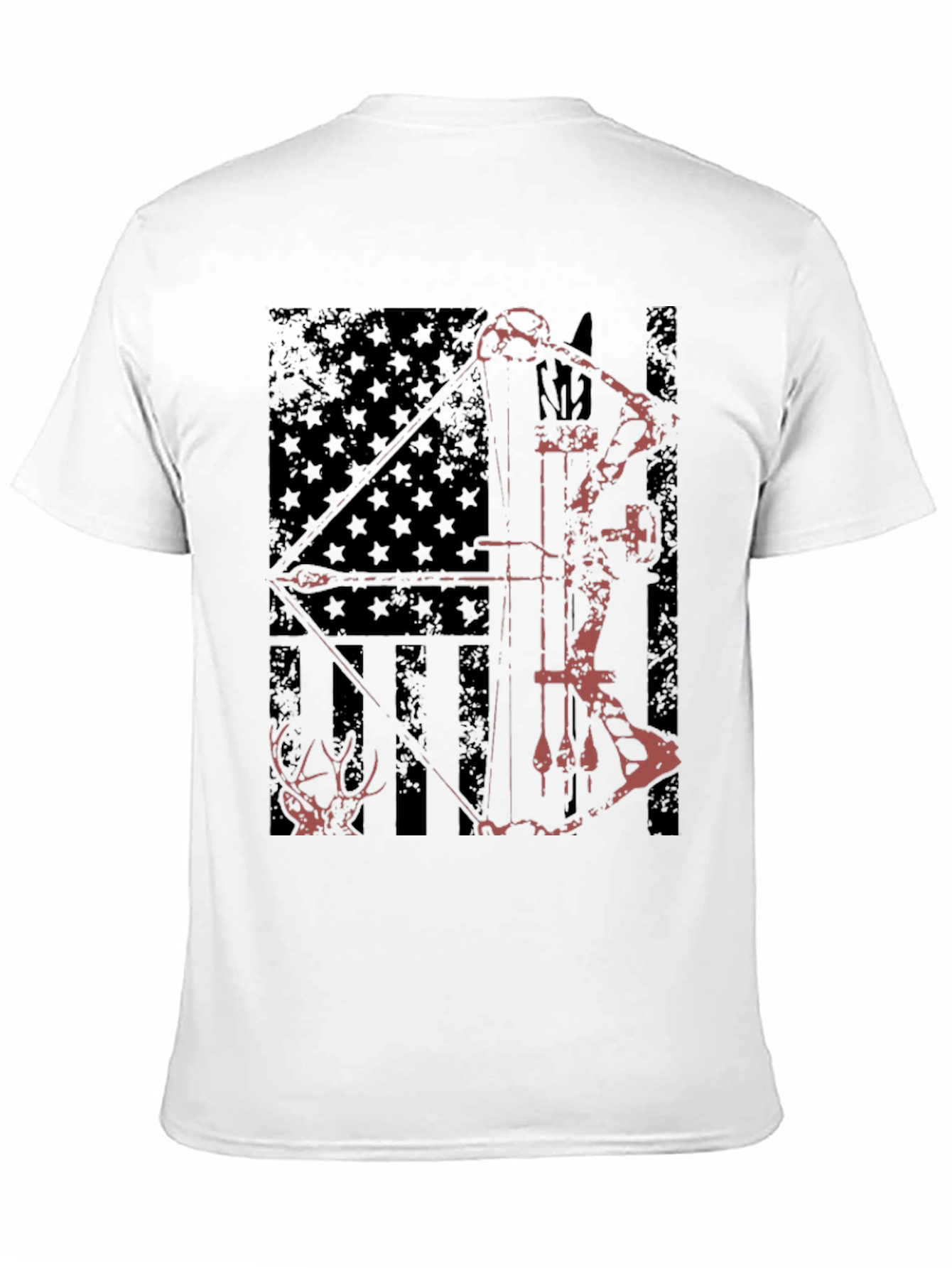 Hunting Bow & Arrow USA Flag Graphic Tee