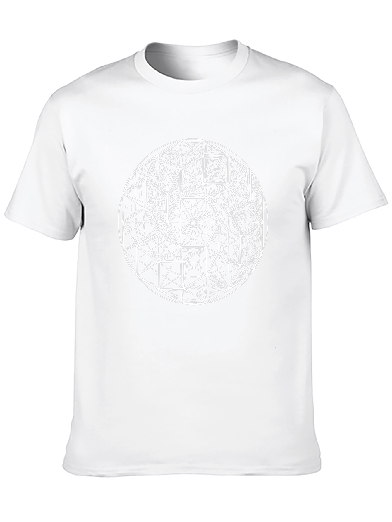 Geometric Circle Graphic Tee - Black
