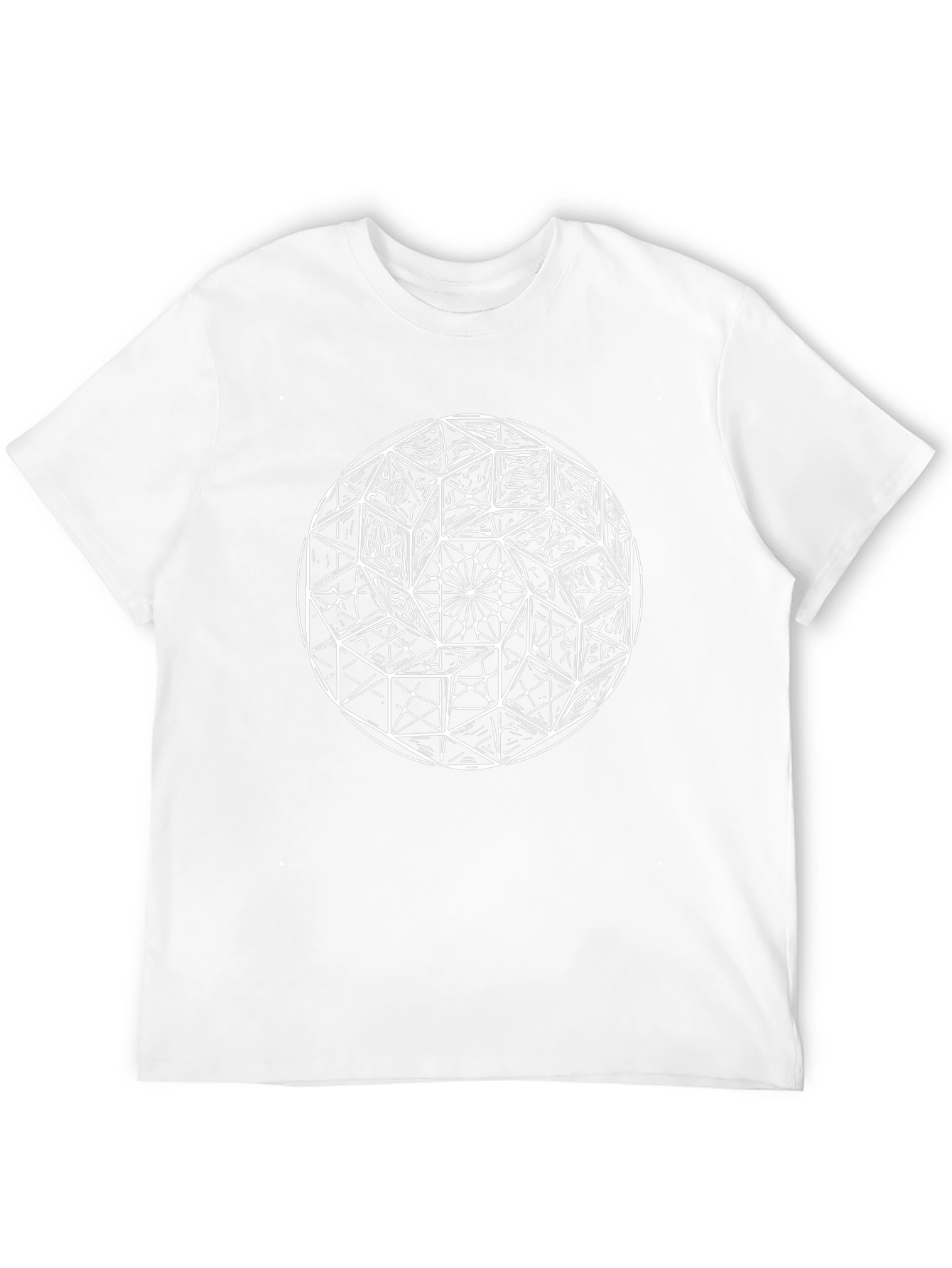 Geometric Circle Graphic Tee - Black
