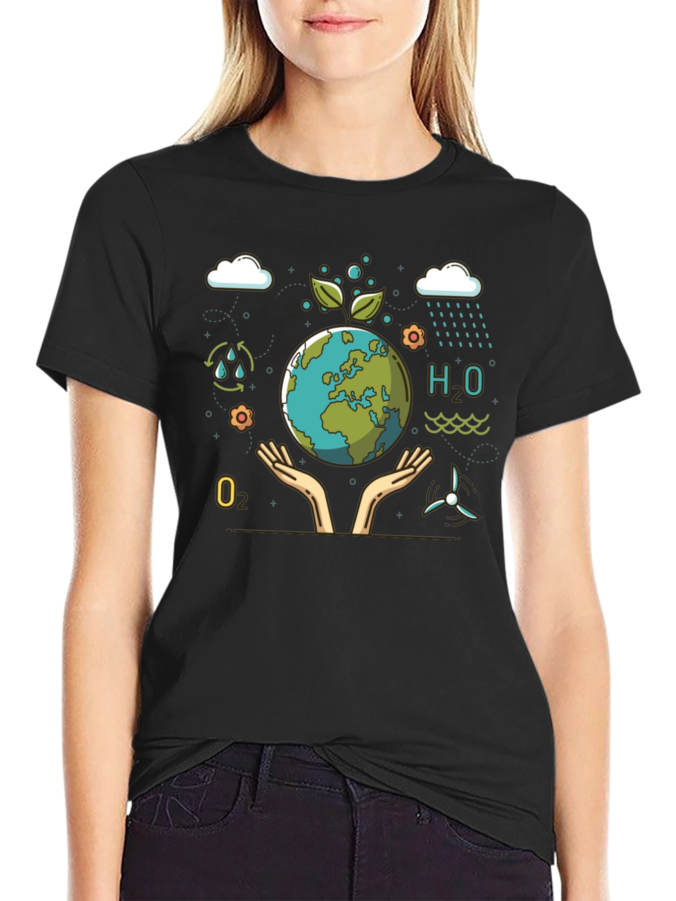 Eco-Friendly Earth Graphic T-Shirt