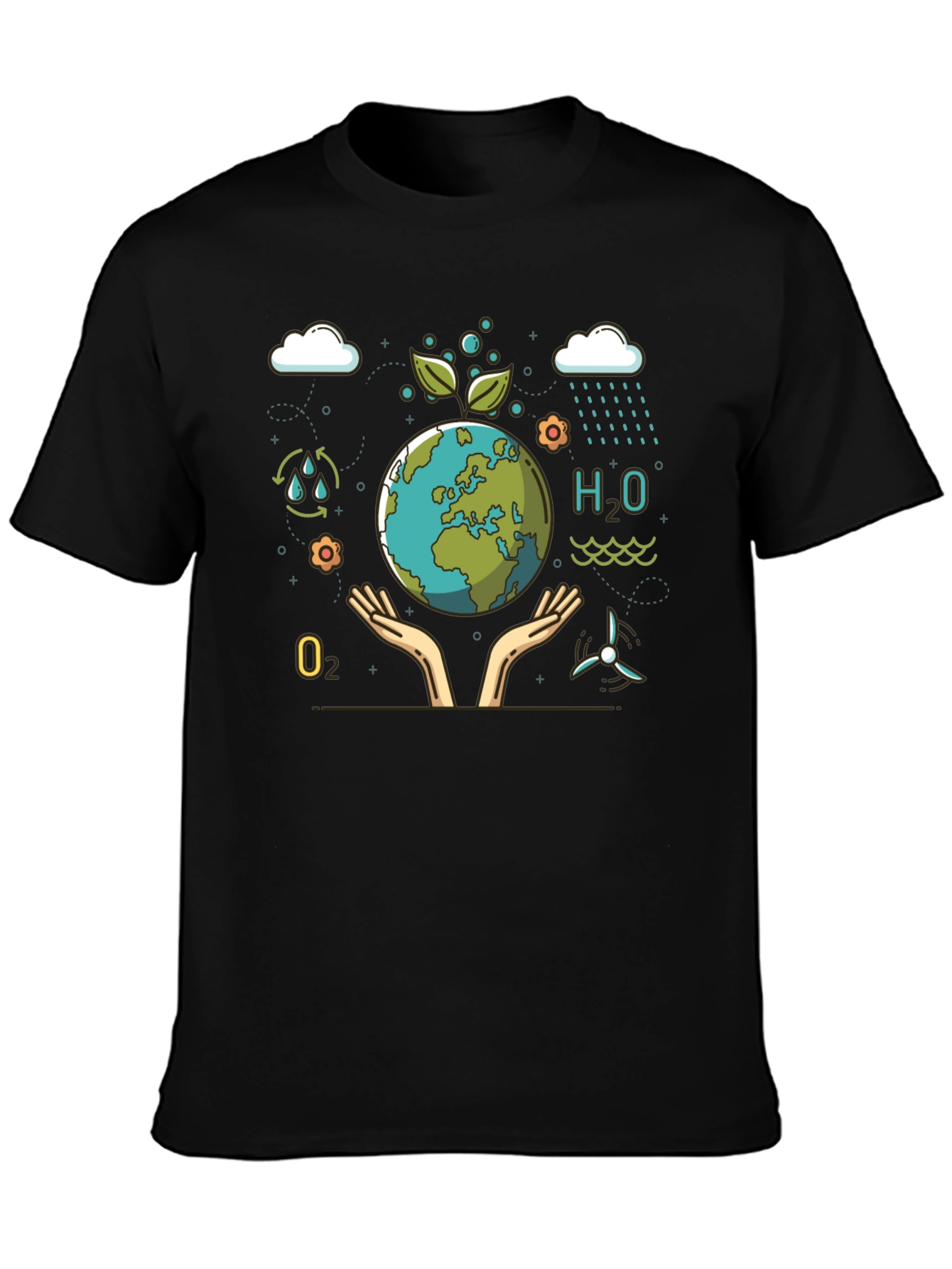Eco-Friendly Earth Graphic T-Shirt