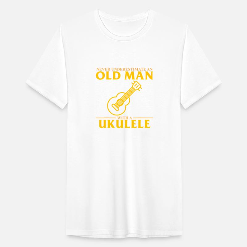 Old Man With A Ukulele Guitar Player Music Lover