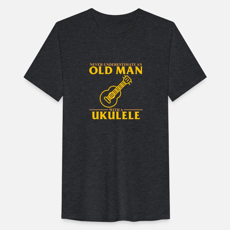 Old Man With A Ukulele Guitar Player Music Lover