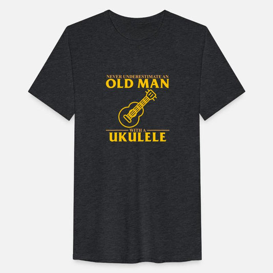 Old Man With A Ukulele Guitar Player Music Lover
