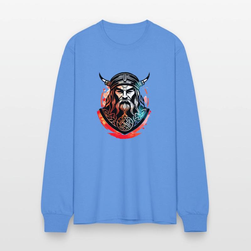 Old Viking Warrior. Viking Warrior Watercolor.