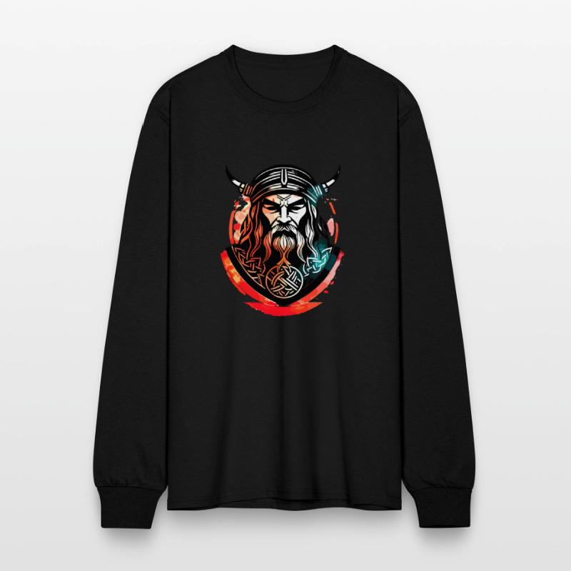 Old Viking Warrior. Viking Warrior Watercolor.