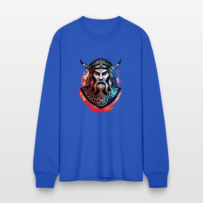 Old Viking Warrior. Viking Warrior Watercolor.