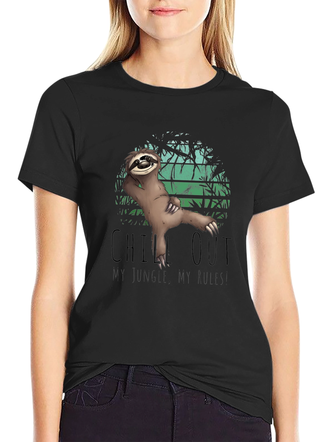 Chill Out Sloth Graphic T-Shirt - Jungle Style
