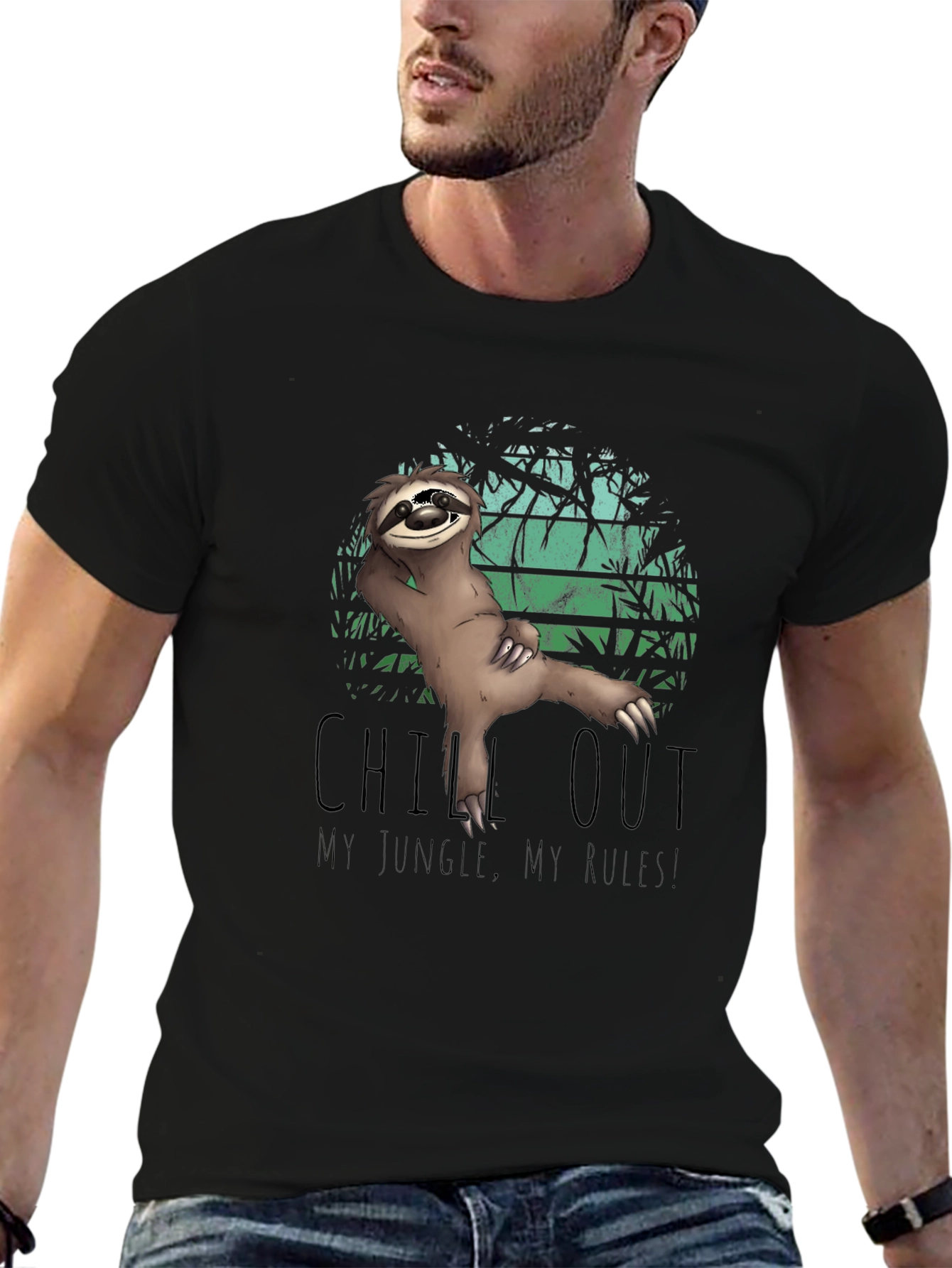 Chill Out Sloth Graphic T-Shirt - Jungle Style