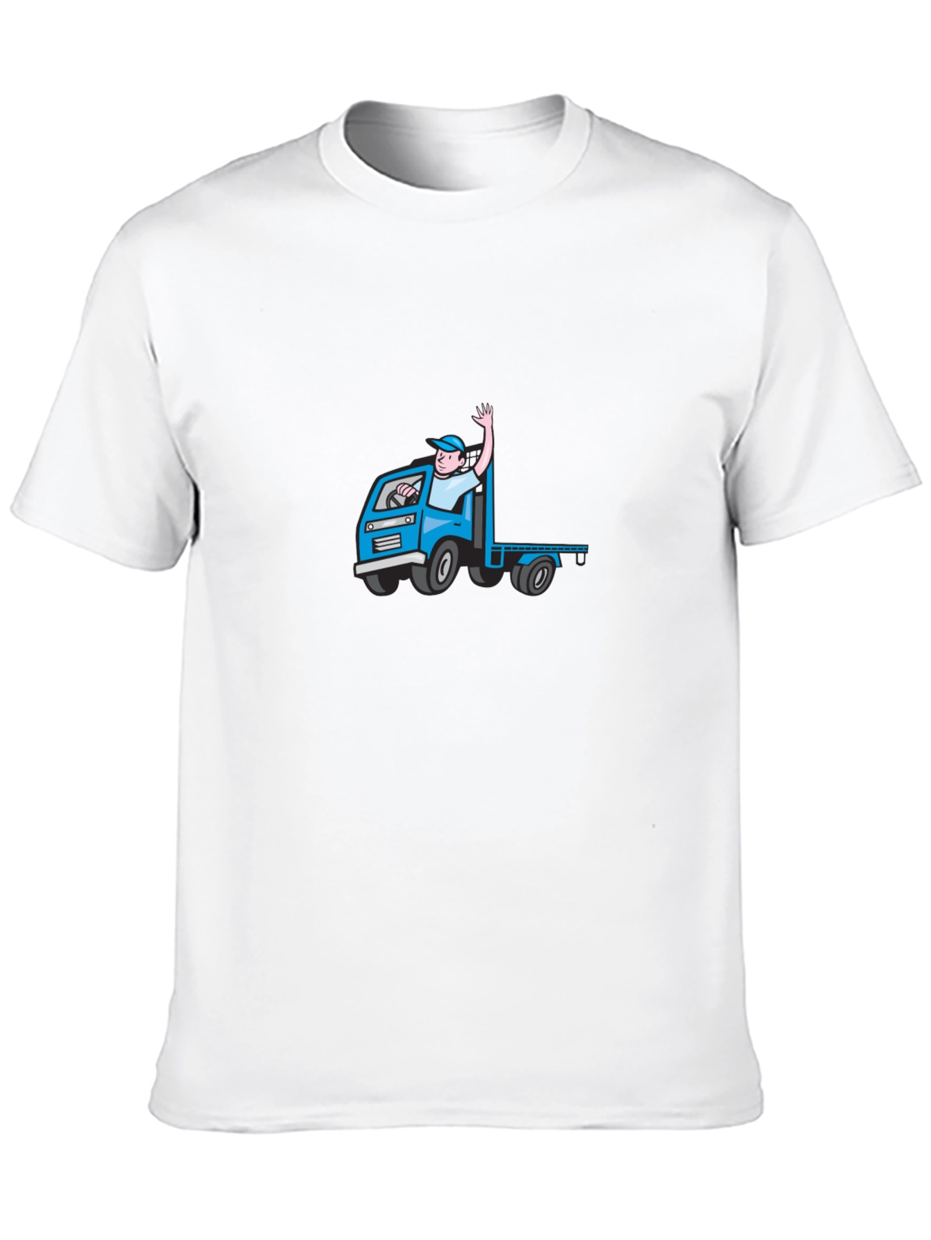 Cartoon Truck Driver Black Tee