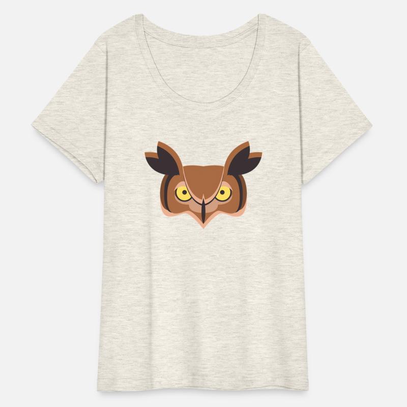 Owls Face Great Horned Owl