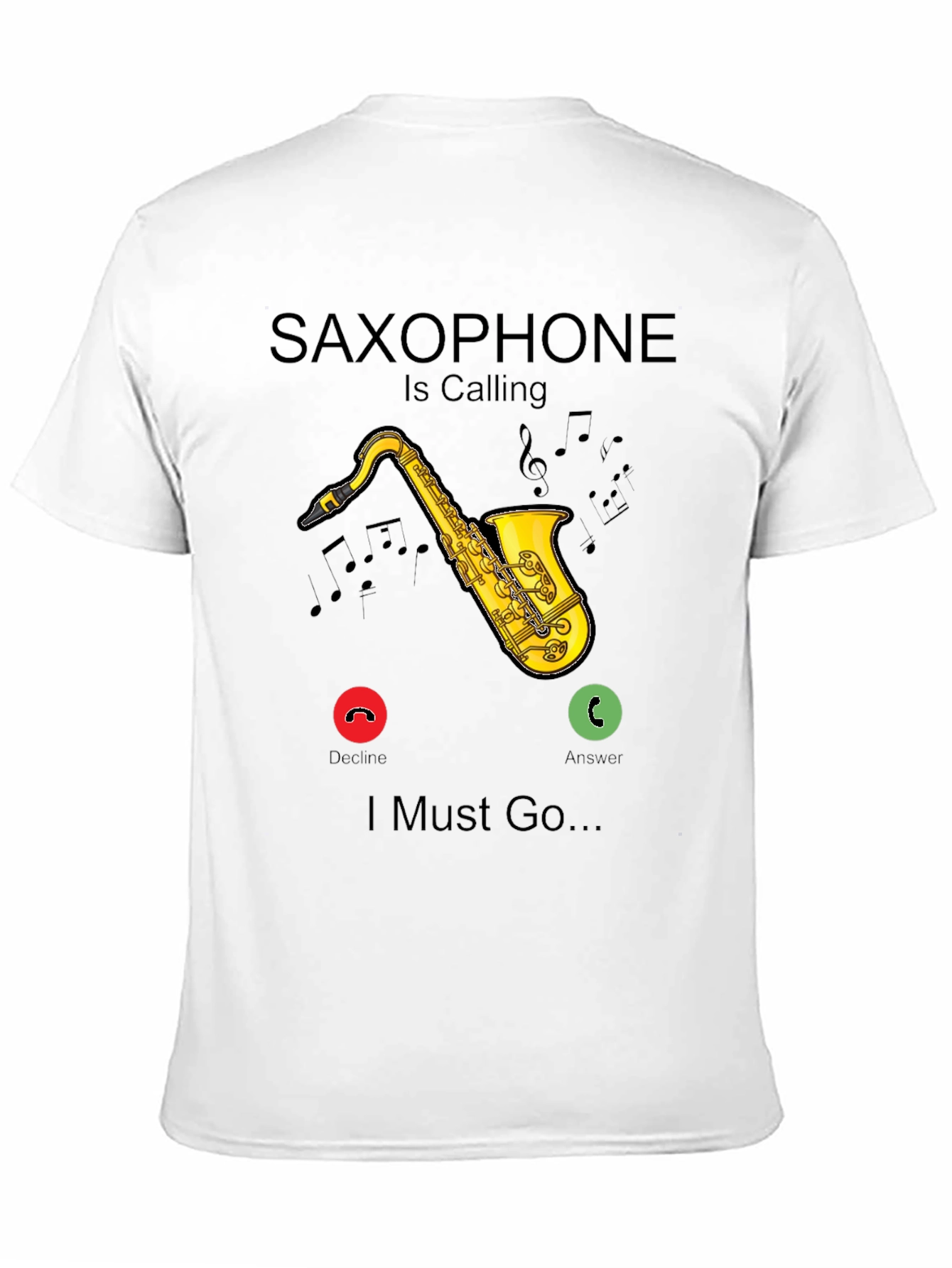 Saxophone Calling Black T-Shirt