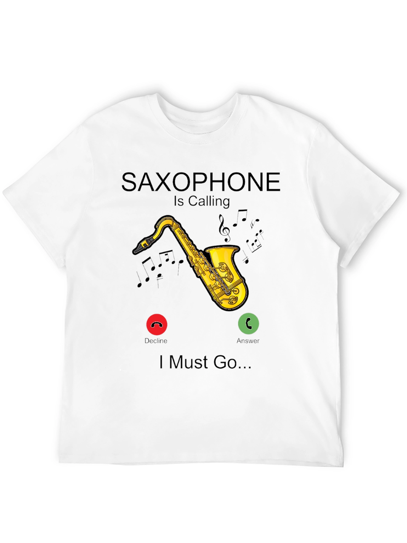 Saxophone Calling Black T-Shirt
