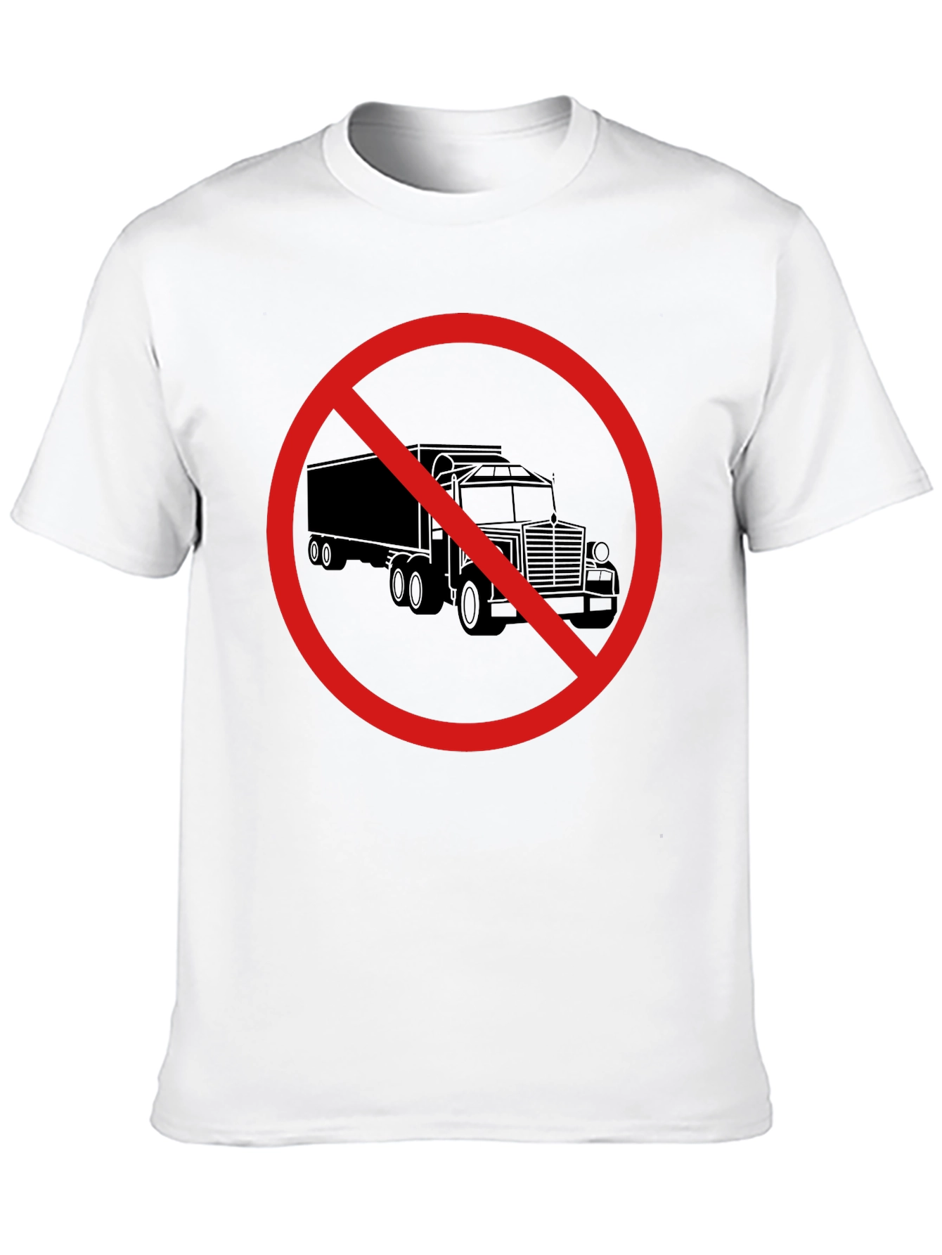 No Trucks Allowed Graphic Tee - Black Cotton T-Shirt