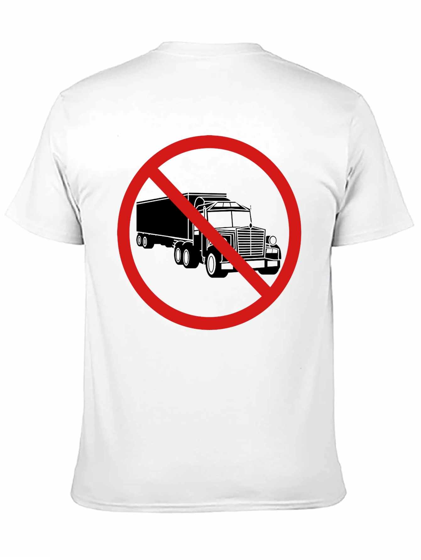 No Trucks Allowed Graphic Tee - Black Cotton T-Shirt