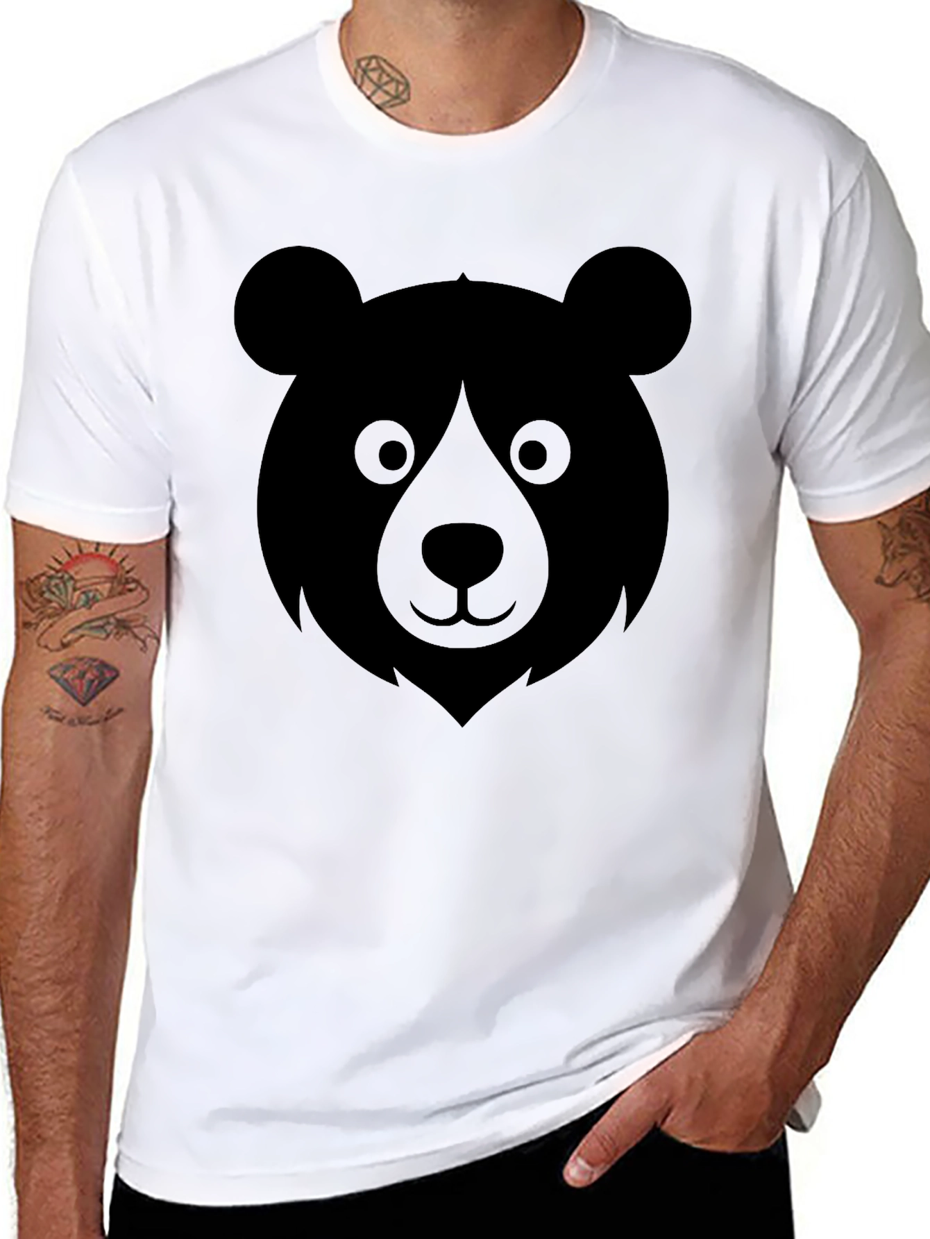 Cool Bear Graphic Black T-Shirt for Casual Wear