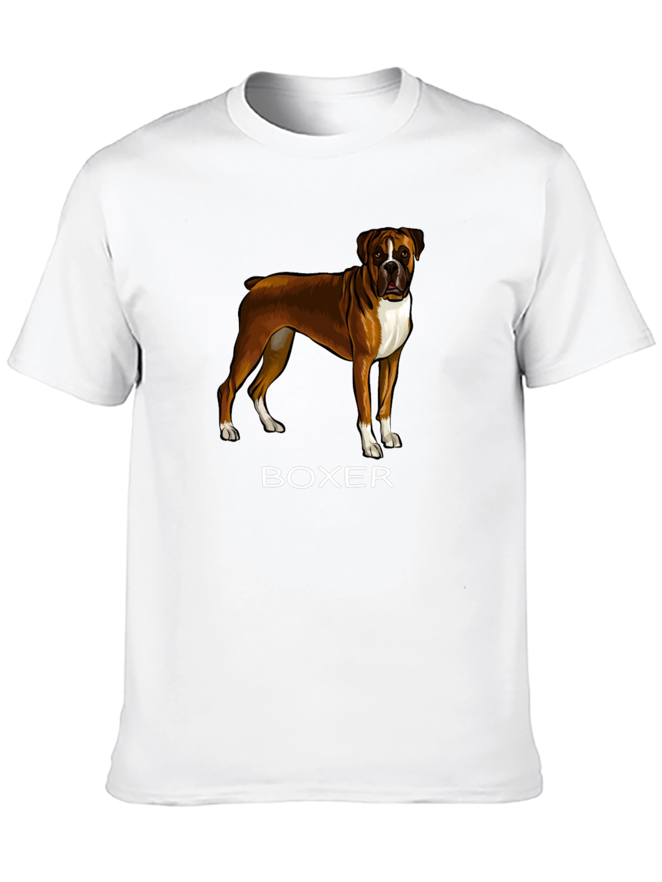 Boxer Dog Graphic T-Shirt - Mens Black Tee