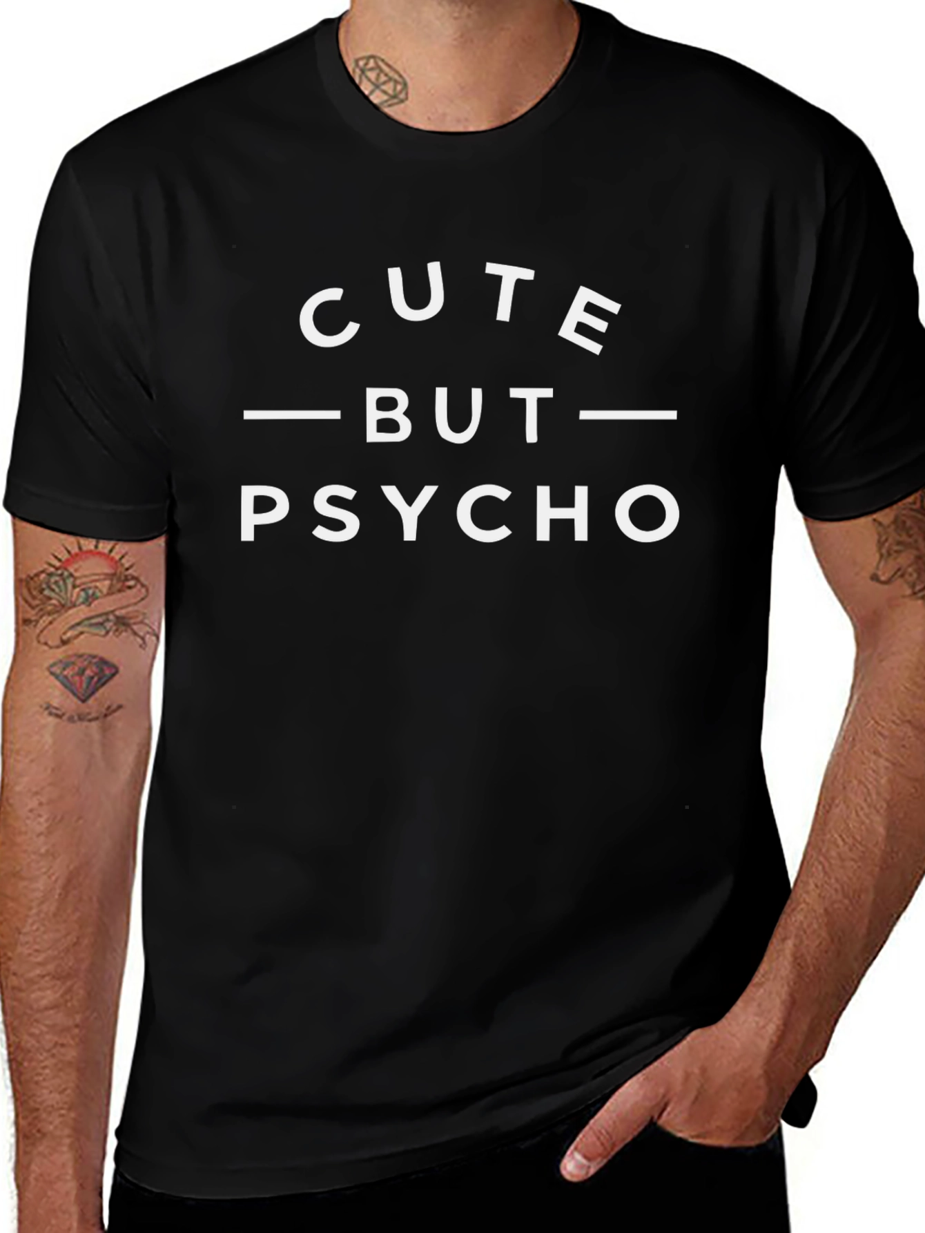 Cute But Psycho Graphic Tee - Black