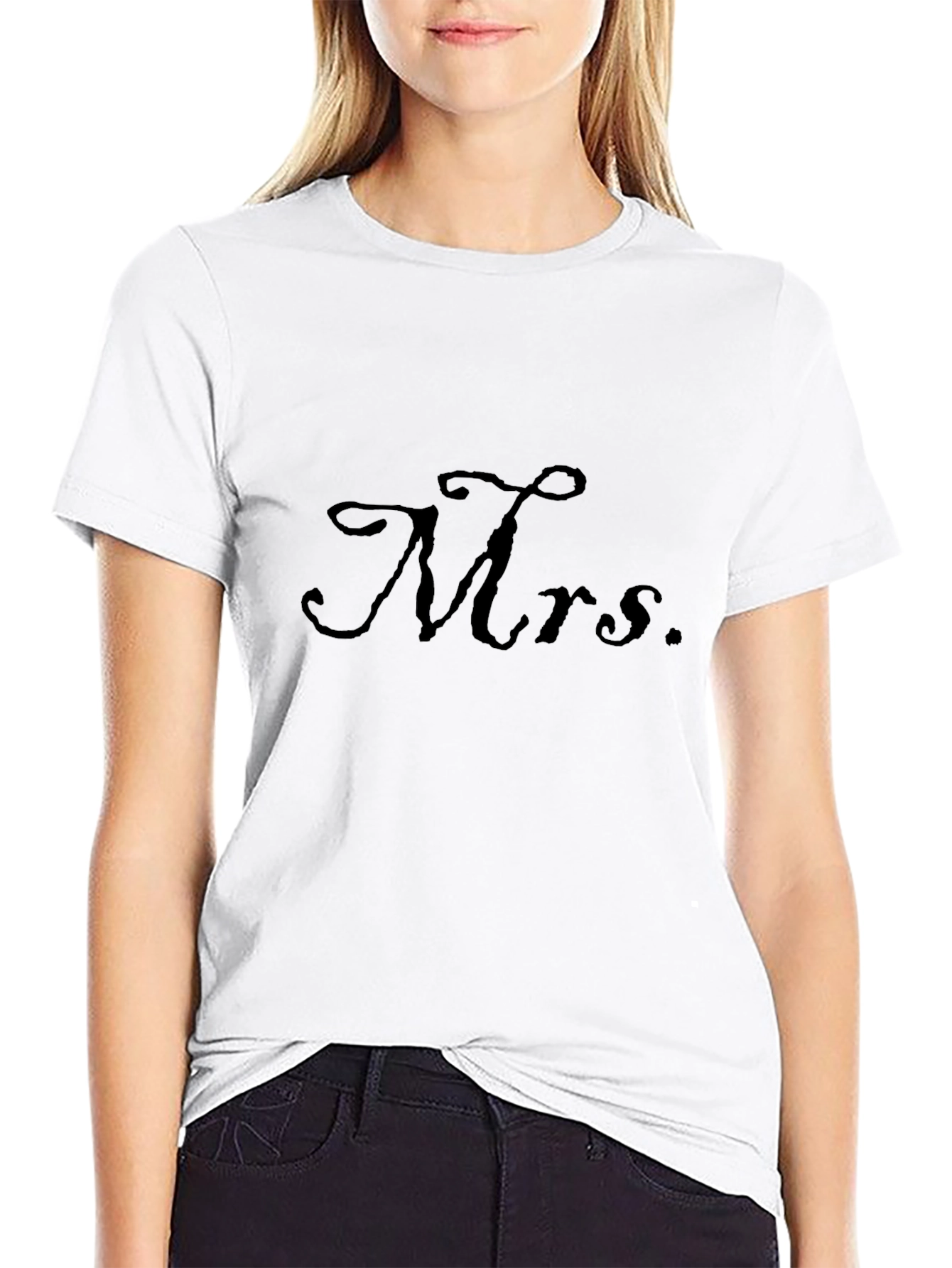 Mrs. Graphic T-Shirt - Black Casual Tee