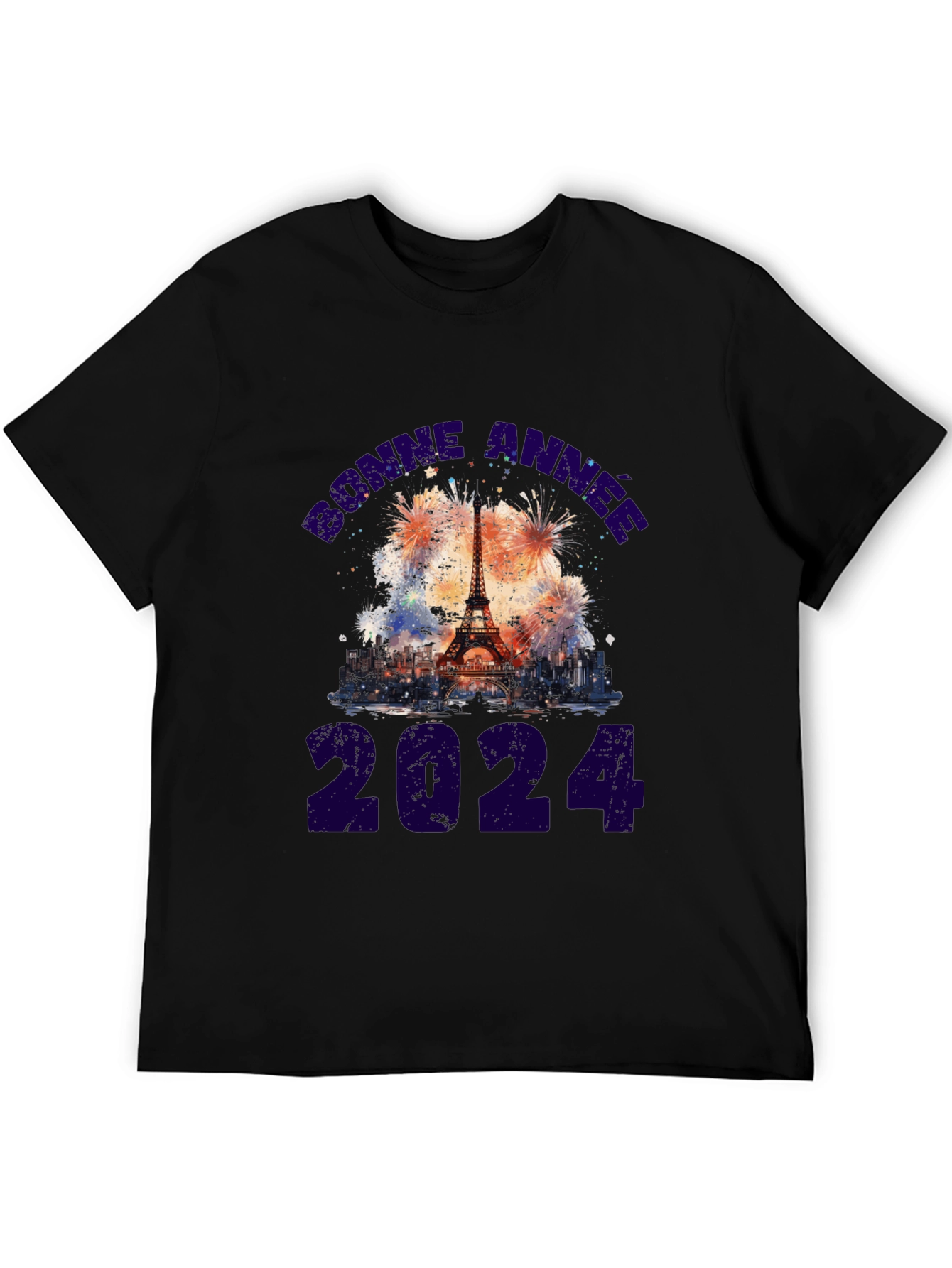 Bonne Annee 2024 Eiffel Tower Tee