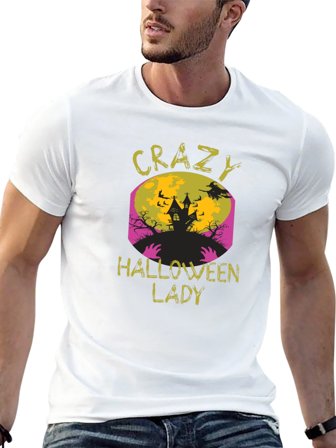 Crazy Halloween Lady T-Shirt