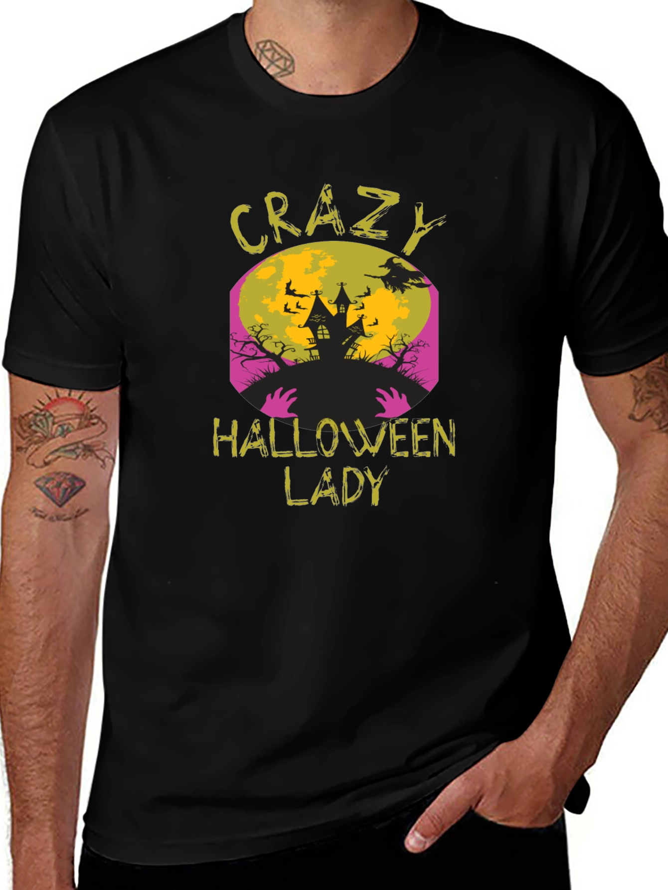 Crazy Halloween Lady T-Shirt