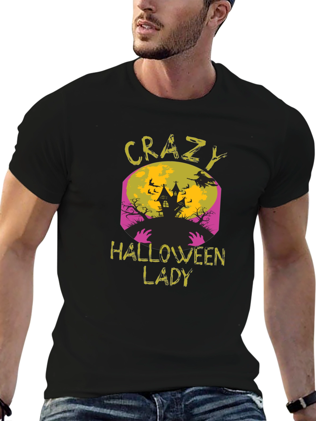 Crazy Halloween Lady T-Shirt