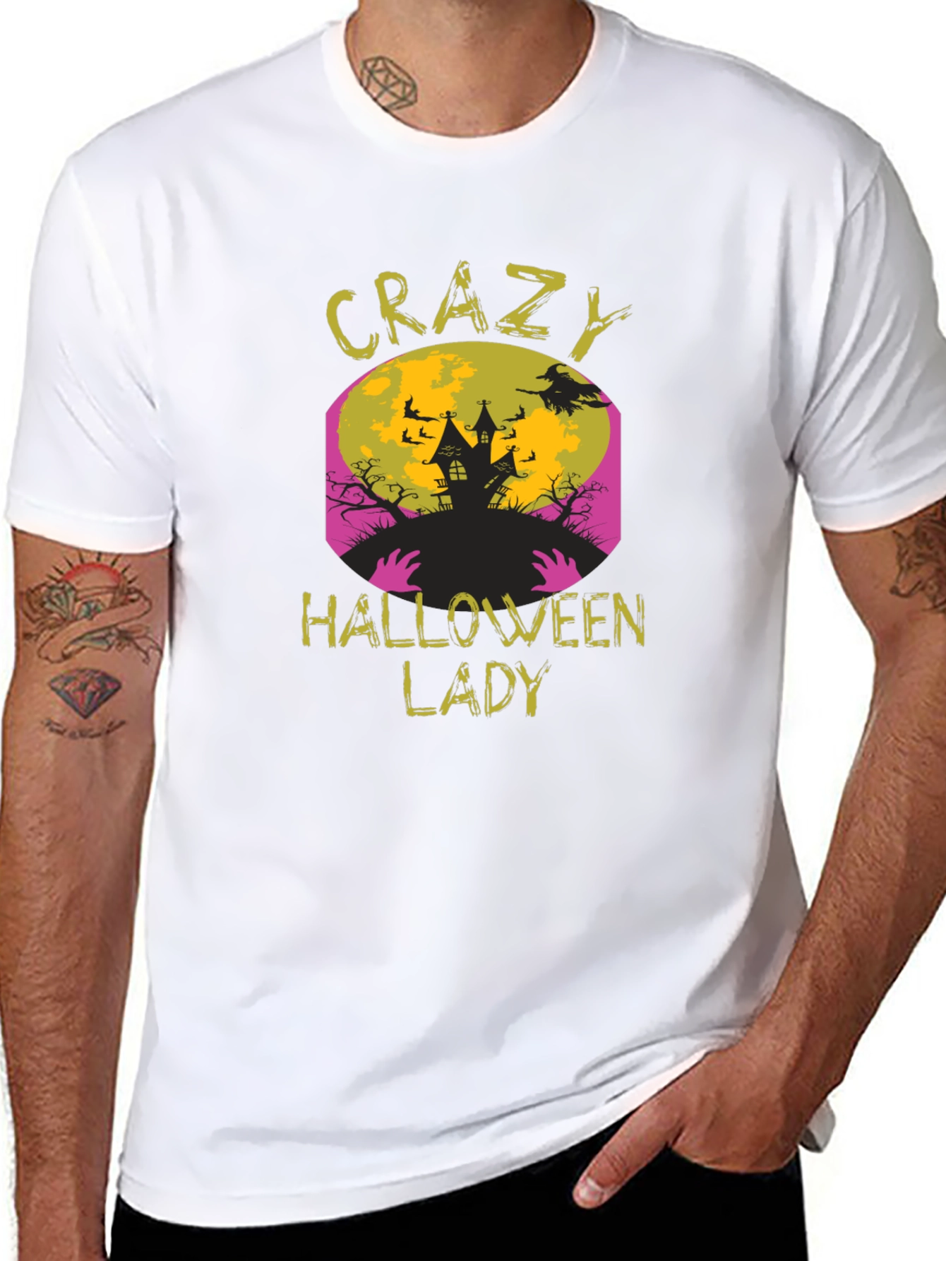 Crazy Halloween Lady T-Shirt