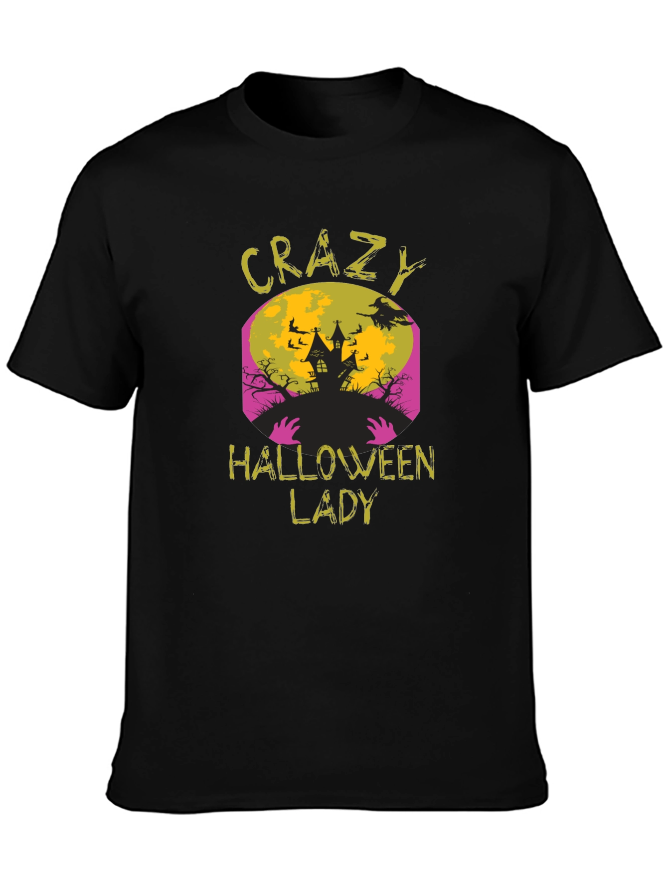 Crazy Halloween Lady T-Shirt