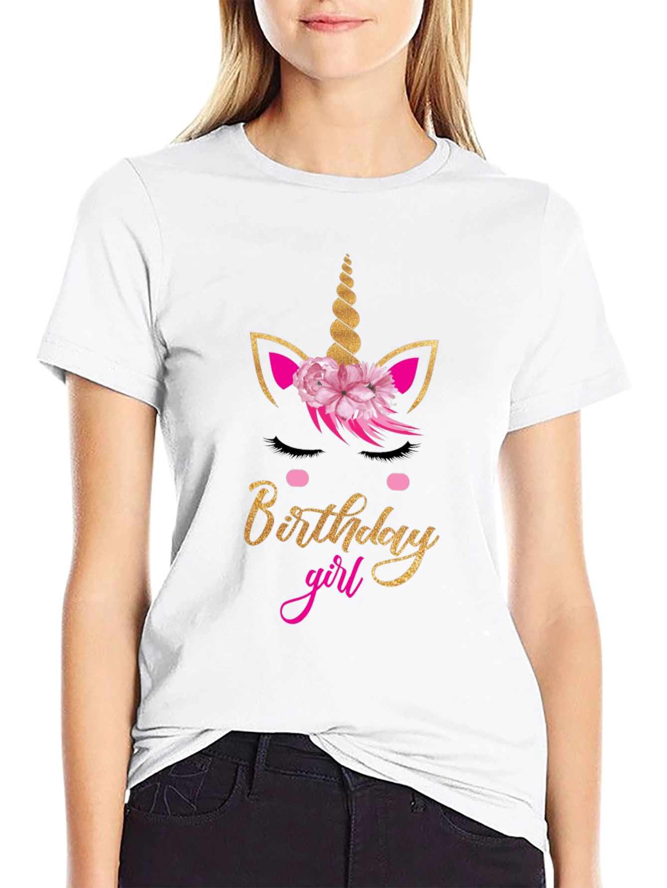 Birthday Girl Unicorn Graphic Tee
