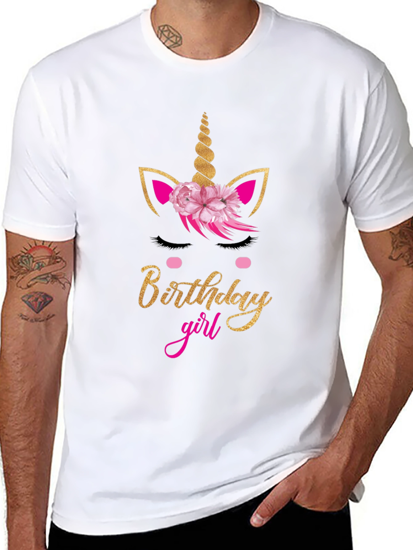 Birthday Girl Unicorn Graphic Tee