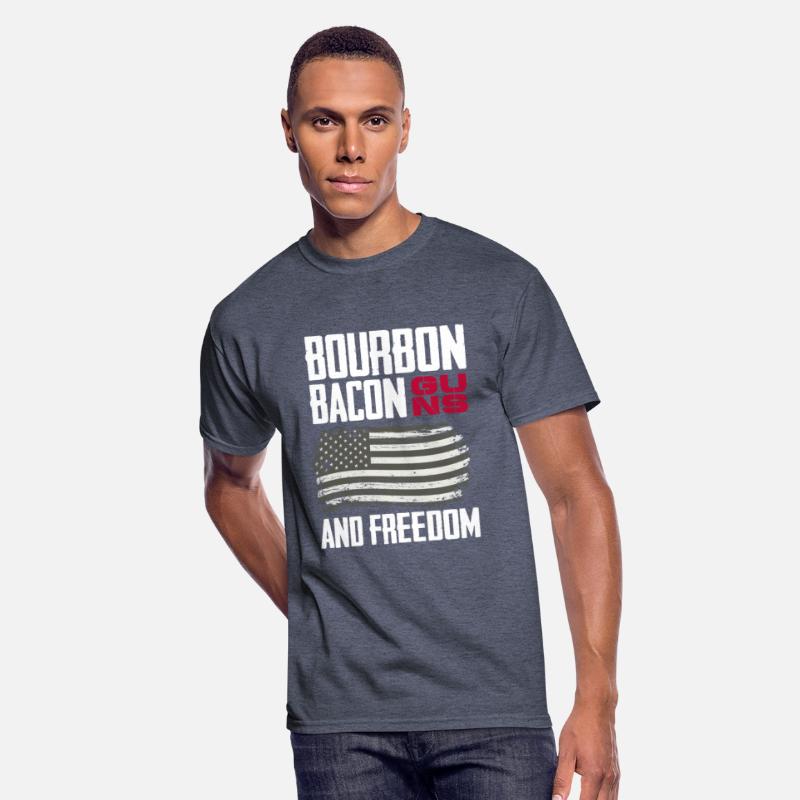 Patriotic American Flag Bourbon Bacon Guns Freedom