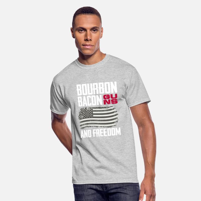 Patriotic American Flag Bourbon Bacon Guns Freedom