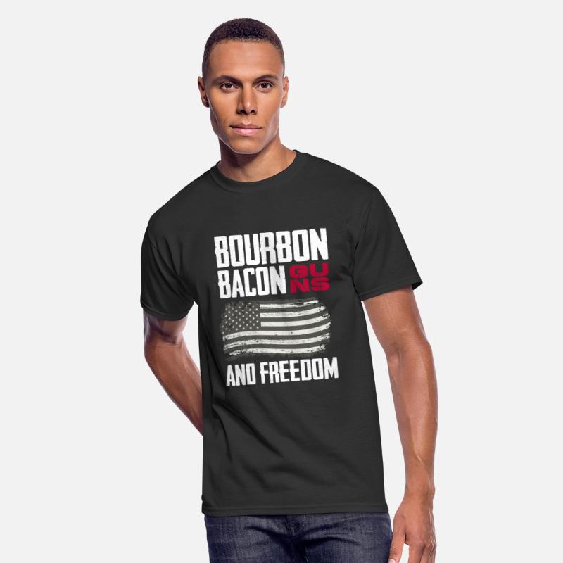 Patriotic American Flag Bourbon Bacon Guns Freedom