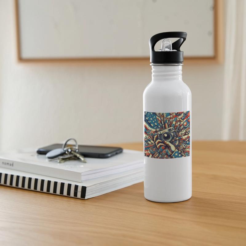 Patriotic Photography Gear Illustration