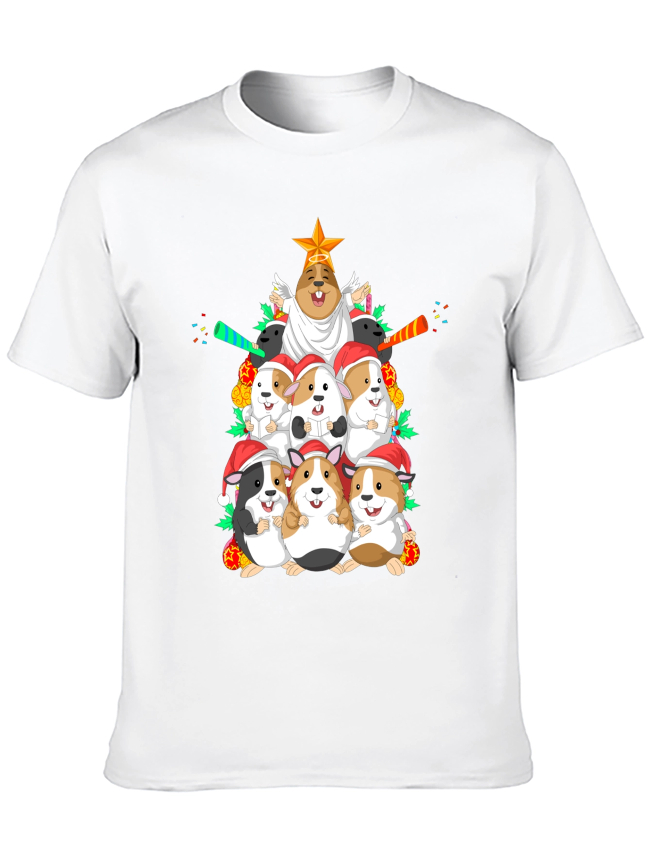 Festive Guinea Pig Christmas Tree T-Shirt