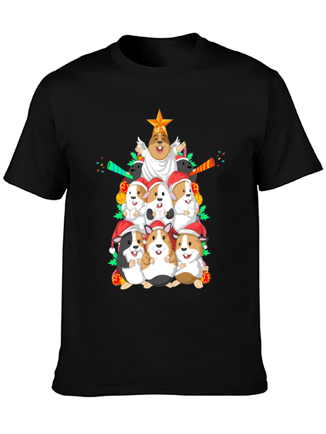 Festive Guinea Pig Christmas Tree T-Shirt